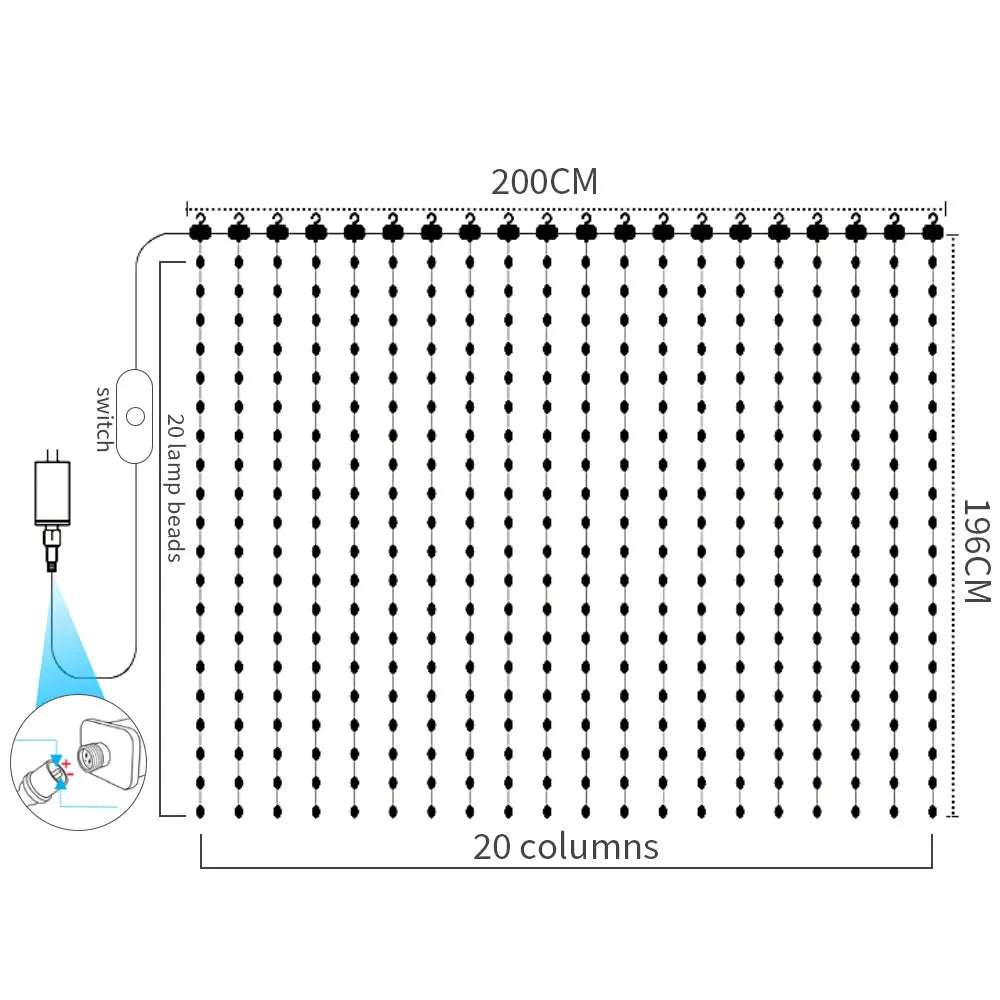 Smart Curtain String Light